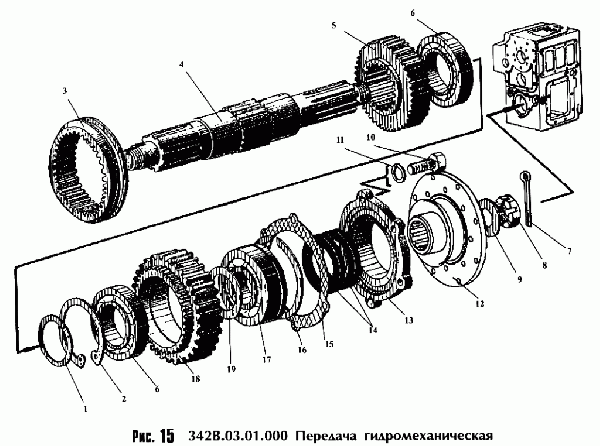Передача гидромеханическая 342В.03.01.000 (3)